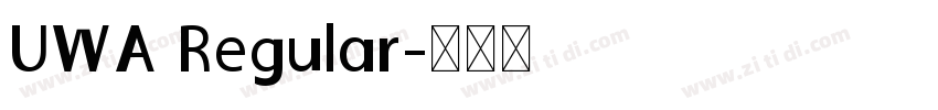 UWA Regular字体转换